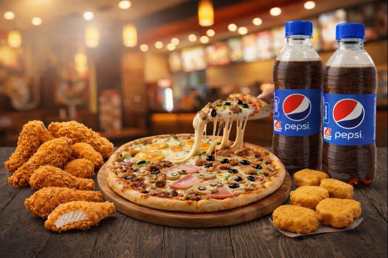 Box Pizza 4 Wings 4 Strips 4 Nuggets 