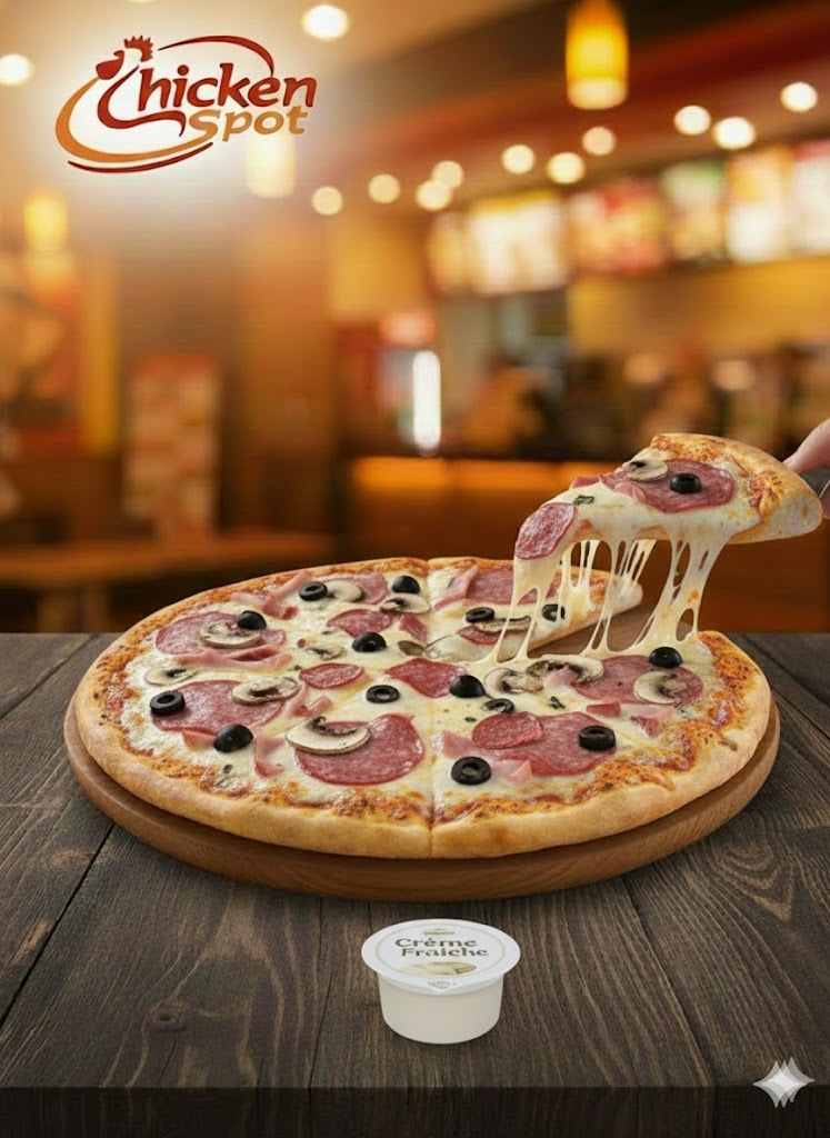 Pizza Charcuterie crème fraîche  